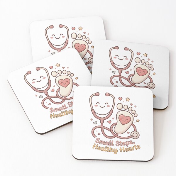 Item preview, Small Steps Healthy Hearts Cute NICU & Pediatric Nurse Sticker designed and sold by Nurse Craft Studio.