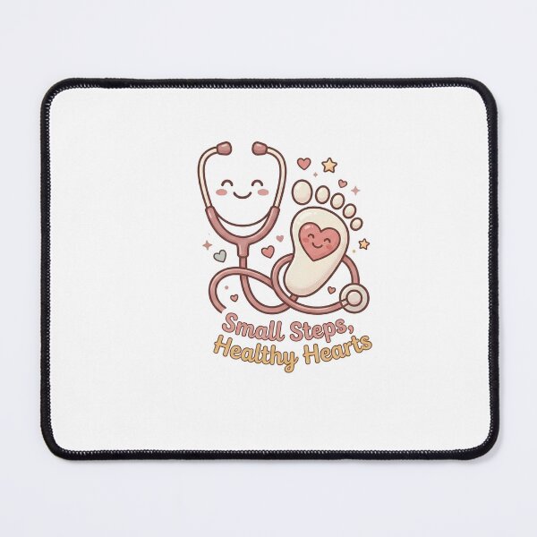 Item preview, Small Steps Healthy Hearts Cute NICU & Pediatric Nurse Sticker designed and sold by Nurse Craft Studio.