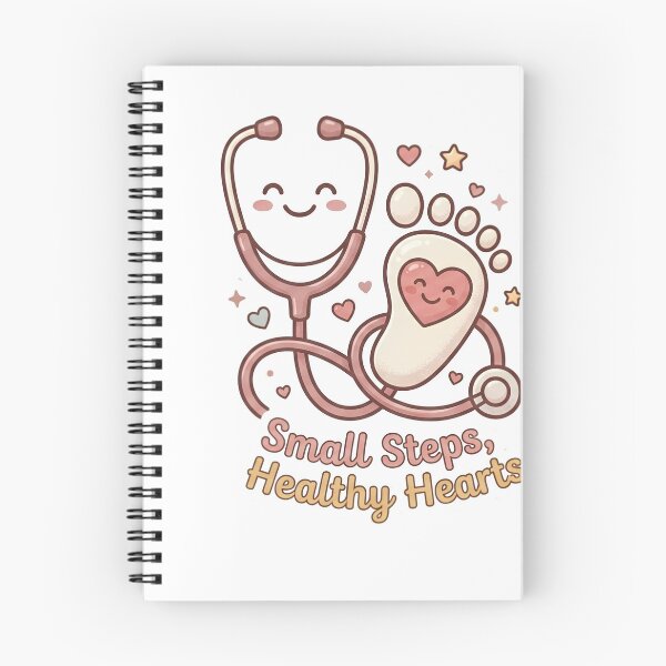 Item preview, Small Steps Healthy Hearts Cute NICU & Pediatric Nurse Sticker designed and sold by Nurse Craft Studio.