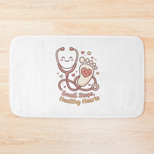 Item preview, Small Steps Healthy Hearts Cute NICU & Pediatric Nurse Sticker designed and sold by Nurse Craft Studio.