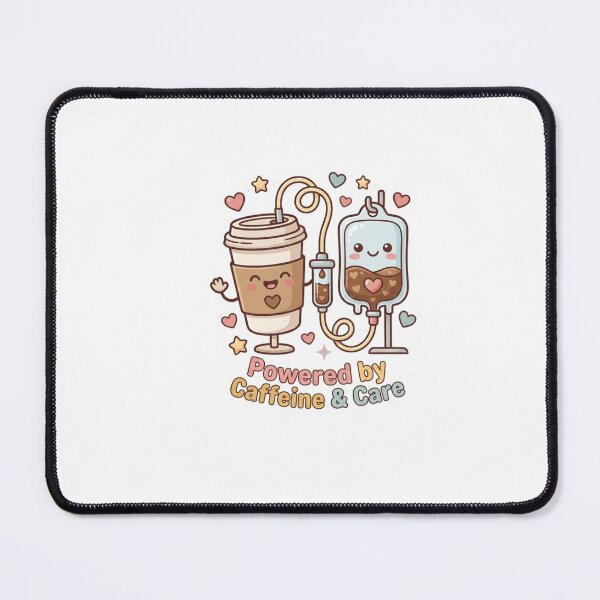 Item preview, Powered by Caffeine & Care Cute Nurse Coffee IV Drip Sticker designed and sold by Nurse Craft Studio.