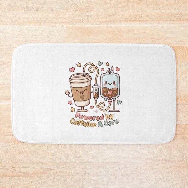 Item preview, Powered by Caffeine & Care Cute Nurse Coffee IV Drip Sticker designed and sold by Nurse Craft Studio.
