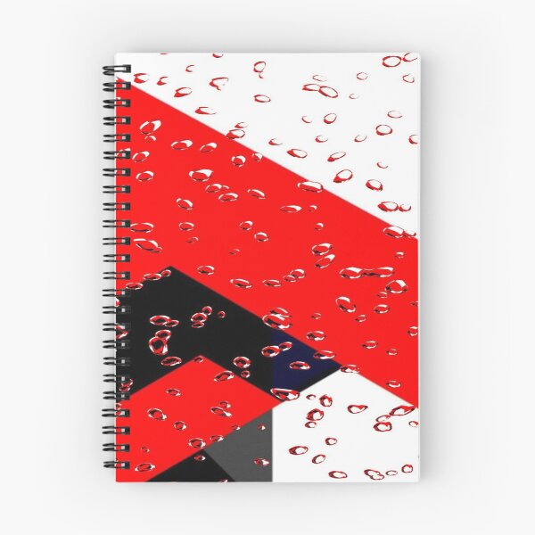 Item preview, Abstract Geometric Red, Black and White in the Rain - Bold Graphic Design with Water Droplet Texture designed and sold by RAYBIL.