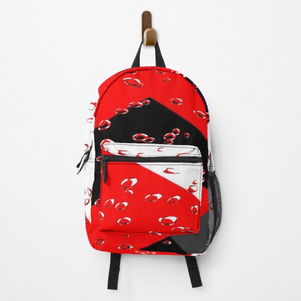 Item preview, Abstract Geometric Red, Black and White in the Rain - Bold Graphic Design with Water Droplet Texture designed and sold by RAYBIL.