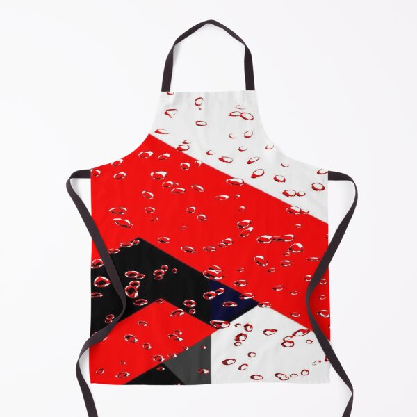 Aperçu de l'œuvre Abstrait Géométrique Rouge, Noir et Blanc sous la Pluie - Design Graphique Audacieux avec Texture Gouttes d'Eau créée et vendue par RAYBIL.