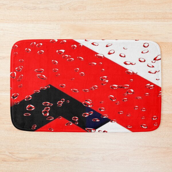 Item preview, Abstract Geometric Red, Black and White in the Rain - Bold Graphic Design with Water Droplet Texture designed and sold by RAYBIL.