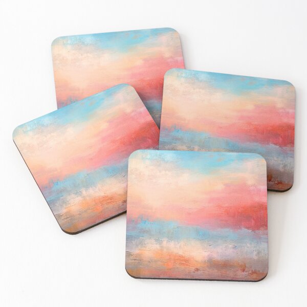 Item preview, Red Sunset In Blue Sky Illuminating Ocean Abstract  designed and sold by DEC02.