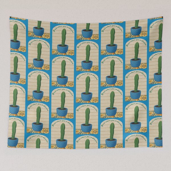 Item preview, Grow Where You're Planted Cactus Saying Arizona designed and sold by InkyCorvid.