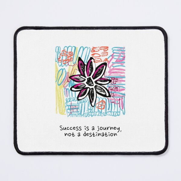 Item preview, Success Is A Journey Abstract Flower Scribble Art Print designed and sold by AVNGR-Design.