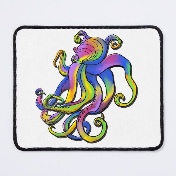 Item preview, Hand-Drawn Rainbow Octopus designed and sold by Emerald Lane Design Studio.
