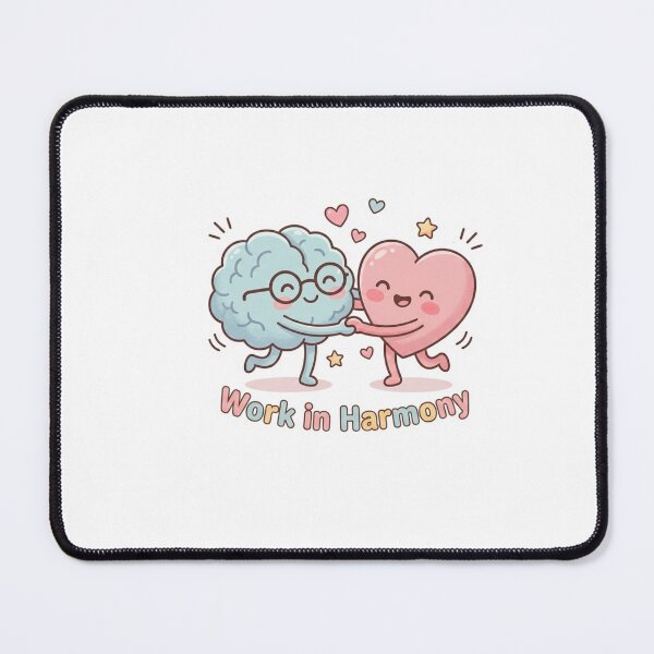 Item preview, Work in Harmony Cute Brain and Heart Medical Nurse Sticker designed and sold by Nurse Craft Studio.
