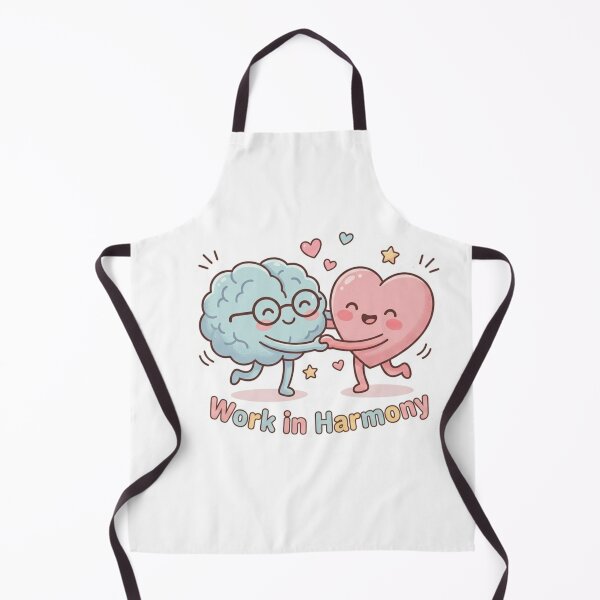 Item preview, Work in Harmony Cute Brain and Heart Medical Nurse Sticker designed and sold by Nurse Craft Studio.