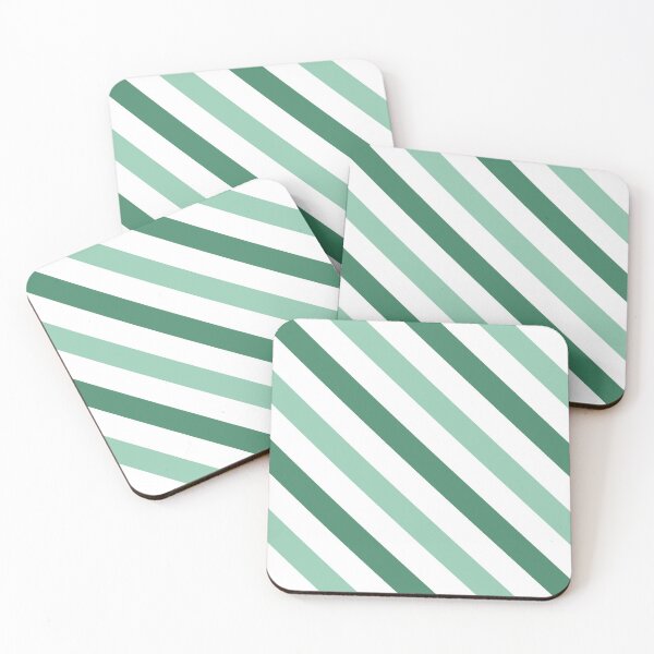 Item preview, Green diagonal striped pattern  designed and sold by Pattern Petals.