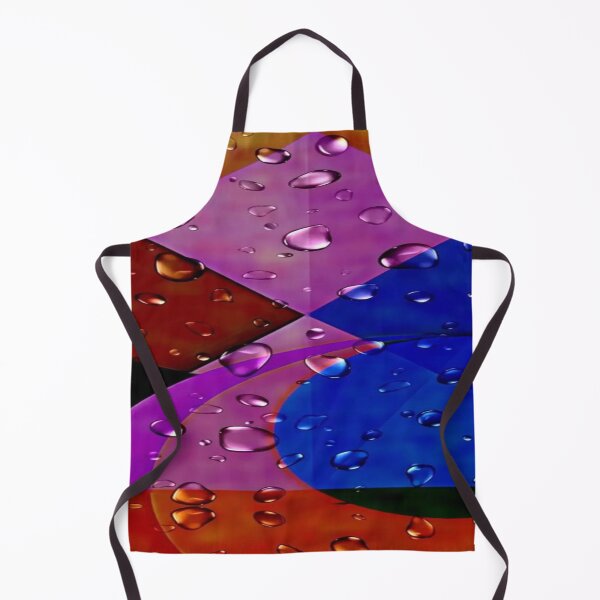 Aperçu de l'œuvre La Danse des Couleurs sous la Pluie Formes Géométriques Colorées sous la Pluie - Art Abstrait avec Gouttes d'Eau Réalistes créée et vendue par RAYBIL.