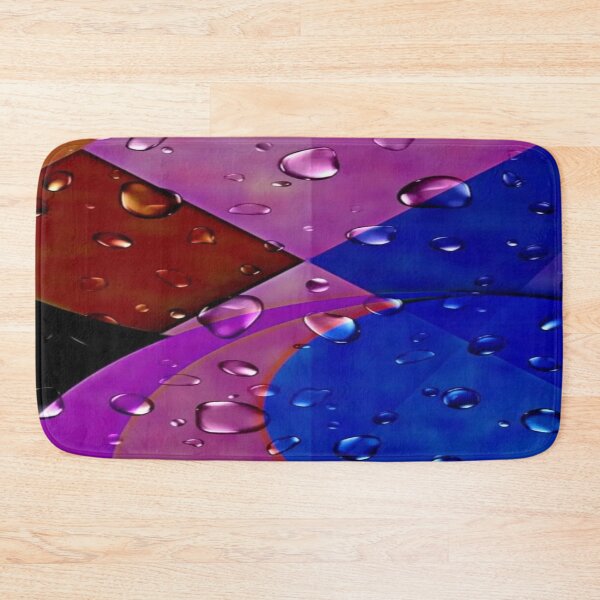 Item preview, The Dance of Colors in the Rain: Colorful Geometric Shapes in the Rain - Abstract Art with Realistic Water Droplets designed and sold by RAYBIL.