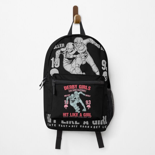 Item preview, Vintage Roller Derby Girls San Diego California – Hit Like a Girl Feminist Skater Design designed and sold by StickerAndLove.