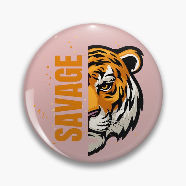 Item preview, Savage Tiger Face Graphic T-Shirt | Fierce Wild Animal Big Cat Vintage Design designed and sold by DealNest.