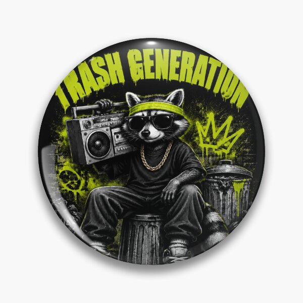 Item preview, Trash Generation Raccoon Retro Rap TeeDesign  designed and sold by Oddlycuteart .