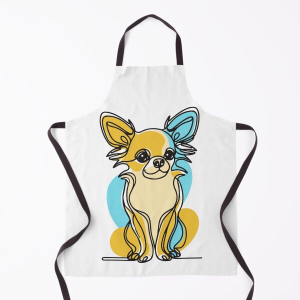 Item preview, Long-Haired Chihuahua Sitting Line Art designed and sold by pixiedustpaint.