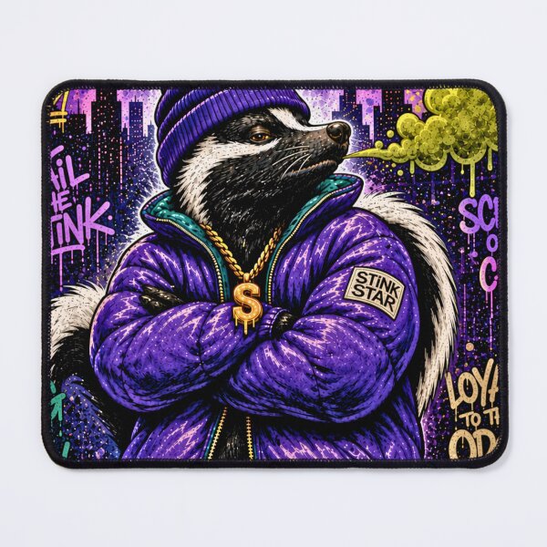 Item preview, Funny Skunk Rap Tee 90s Hip Hop Graphic T-Shirt designed and sold by Oddlycuteart .