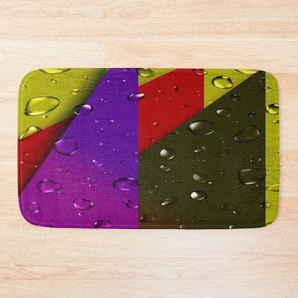 Item preview, The Relief of Colors in the Rain: Textured Geometric Shapes in the Rain - Colorful Abstract Art with 3D Water Droplets designed and sold by RAYBIL.