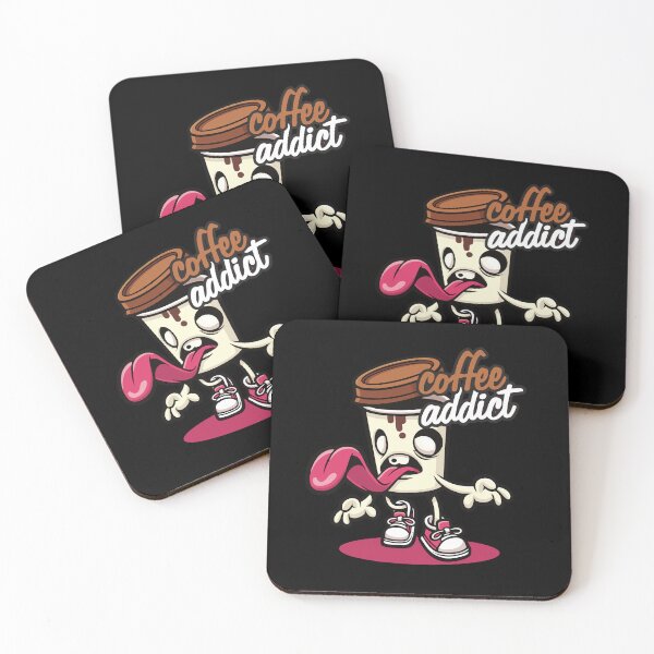 Item preview, Adorable Coffee Addict Cartoon Character designed and sold by StickerAndLove.