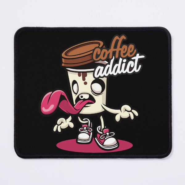 Item preview, Adorable Coffee Addict Cartoon Character designed and sold by StickerAndLove.