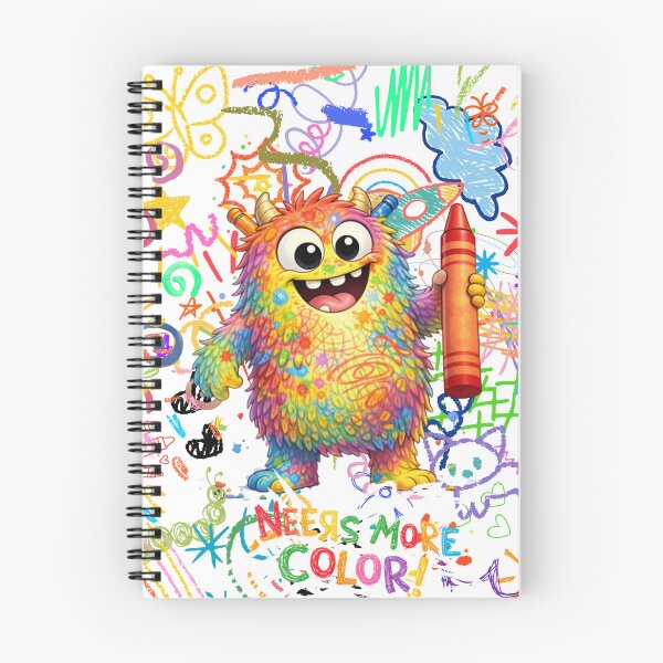 Item preview, Scribbles Needs More Color Funny Rainbow Monster designed and sold by Forest Hollow Art.
