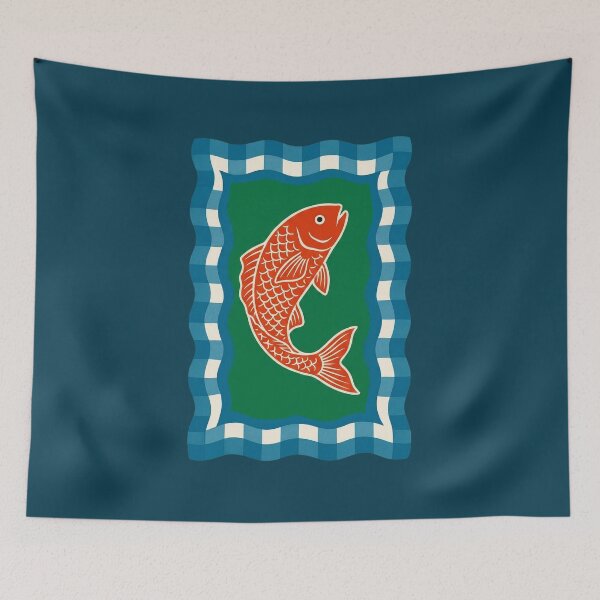 Item preview, Vintage Japanese Koi Fish Art designed and sold by NosandEdgy.