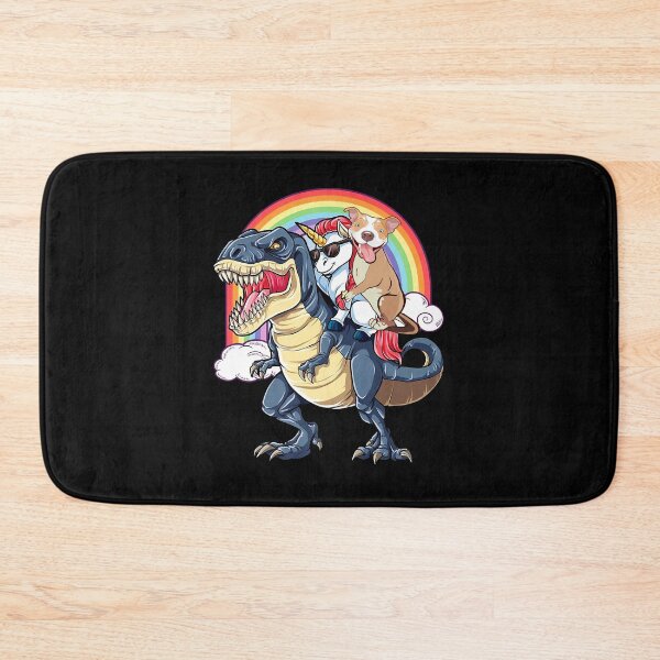 Item preview, Funny Pitbull Riding T-Rex with Unicorn Rainbow Dog Lover Shirt designed and sold by Kaysmith233.