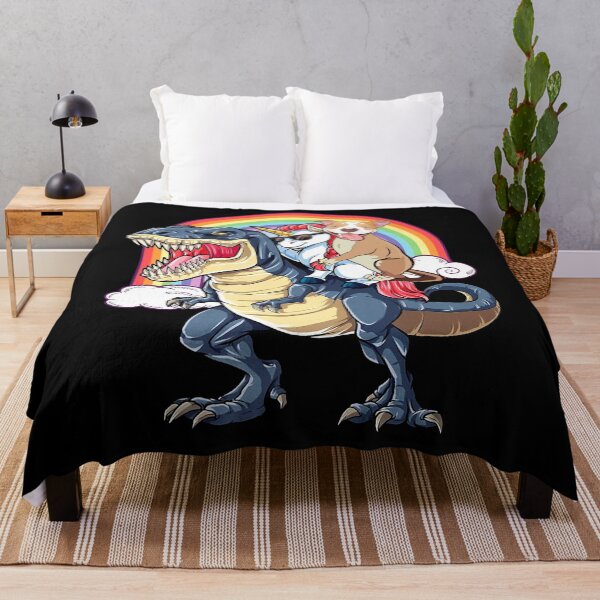 Item preview, Funny Pitbull Riding T-Rex with Unicorn Rainbow Dog Lover Shirt designed and sold by Kaysmith233.