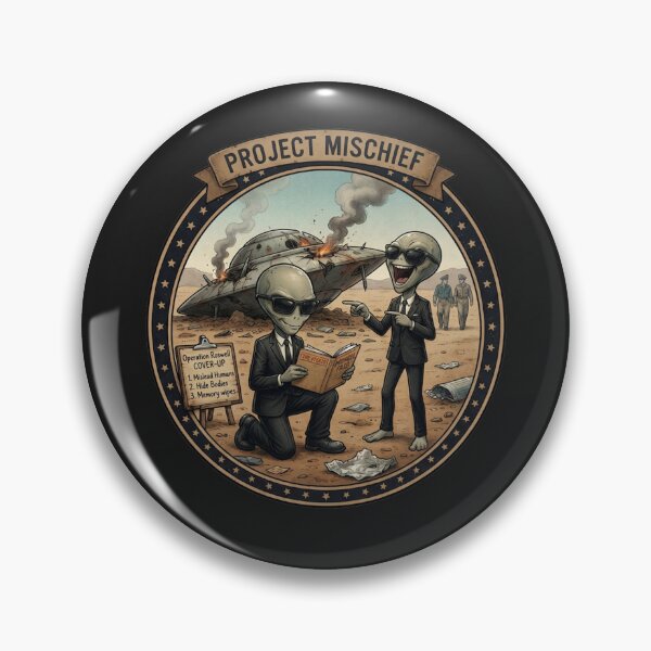 Item preview, Alien Crash at Roswell Aliens Disguised as Men In Black A Funny Cover Up Alien Conspiracy Prank Project Mischief Alien Invasion Gift designed and sold by Que Padre!.
