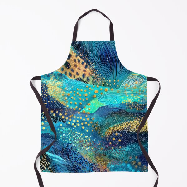 Item preview, Deep Blue, Aqua, And Golden Hues Fantasy Abstract  designed and sold by DEC02.
