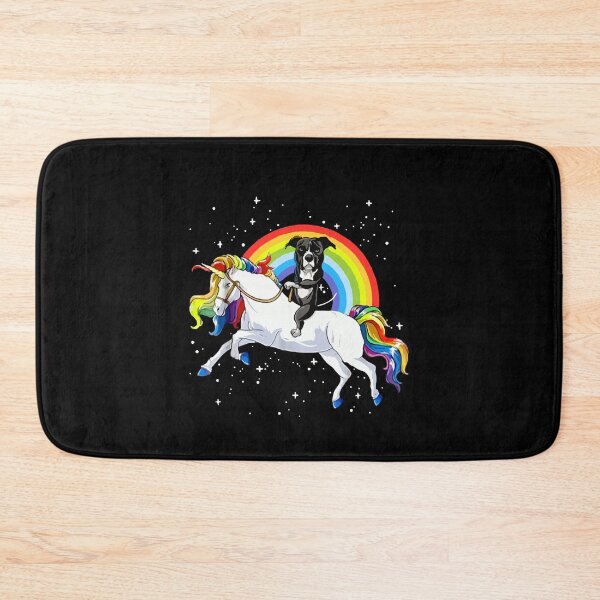 Item preview, Funny Pitbull Riding Unicorn Rainbow Dog Lover Gift designed and sold by Kaysmith233.
