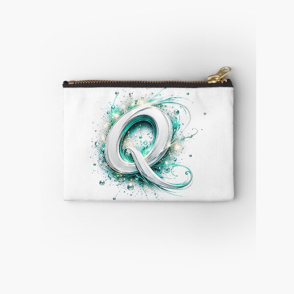 Item preview, Aetherbrush Manga Glyphs The Mystic Silver Letter Q designed and sold by BlissBlvdShop.