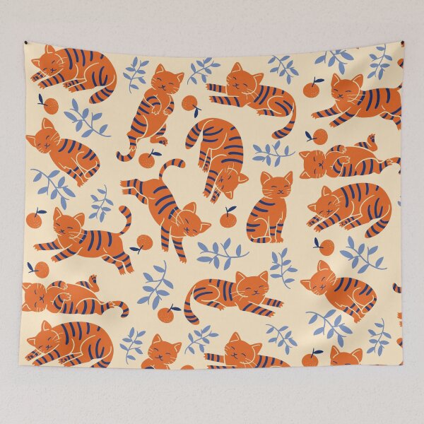 Item preview, Orange Cat Pattern designed and sold by Wlaurence.