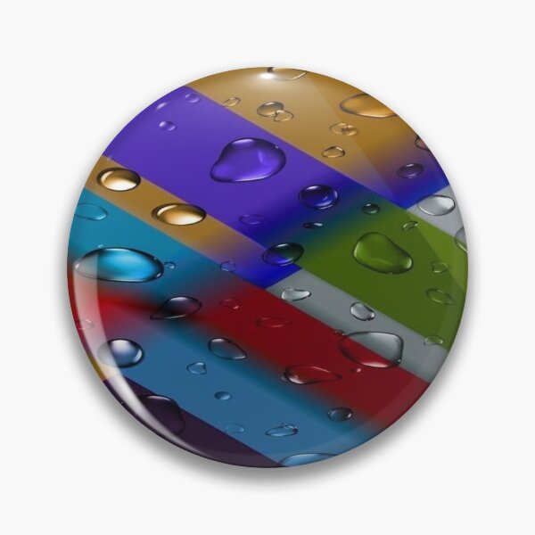 Item preview, Liquid Prism of Infinite Colors: Diagonal Prismatic Bands in the Rain - 3D Abstract Art with Reflective Water Droplets designed and sold by RAYBIL.