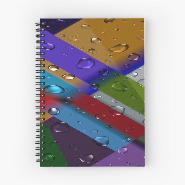 Item preview, Liquid Prism of Infinite Colors: Diagonal Prismatic Bands in the Rain - 3D Abstract Art with Reflective Water Droplets designed and sold by RAYBIL.
