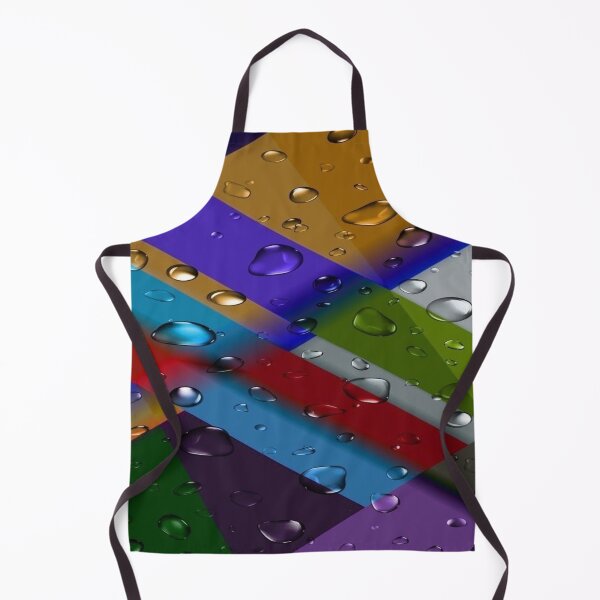 Item preview, Liquid Prism of Infinite Colors: Diagonal Prismatic Bands in the Rain - 3D Abstract Art with Reflective Water Droplets designed and sold by RAYBIL.