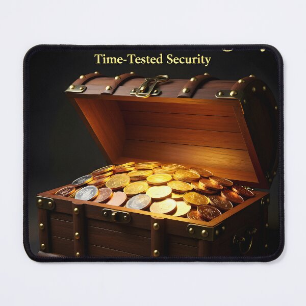 Item preview, Preserve Your Legacy Treasure Chest Poster: Golden Century Numismatic Art Canvas designed and sold by Creative-RE.