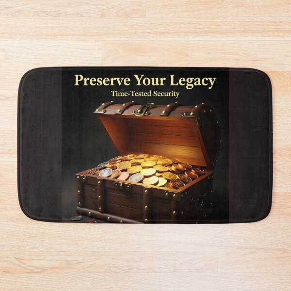 Item preview, Preserve Your Legacy Treasure Chest Poster: Golden Century Numismatic Art Canvas designed and sold by Creative-RE.