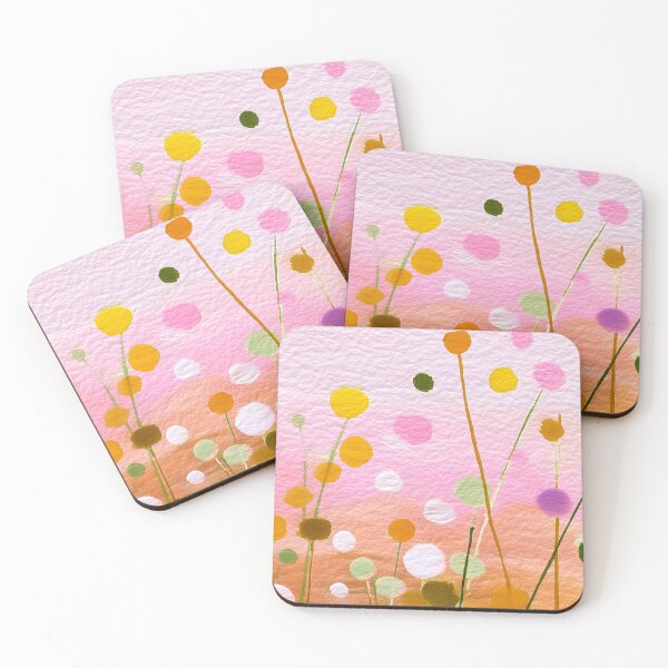 Item preview, Floral Fantasy Pink And Yellow Contemporary Modern Abstract designed and sold by DEC02.