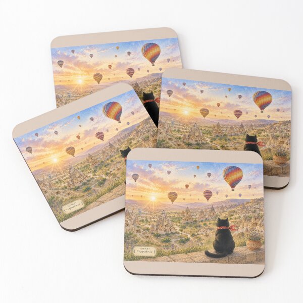 Item preview, Black Cat’s Journey: Cappadocia at Sunset designed and sold by lbl-shop.