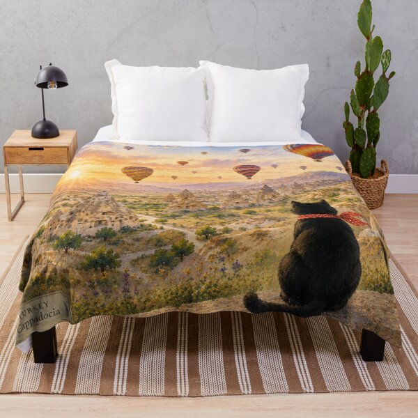 Item preview, Black Cat’s Journey: Cappadocia at Sunset designed and sold by lbl-shop.
