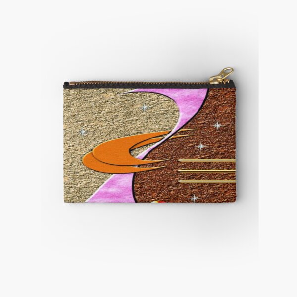 Item preview, The Cosmic Journey of Retro Design: Abstract Retro Shape in Purple & Orange - Vintage Graphic Art with Stars and Granular Texture designed and sold by RAYBIL.