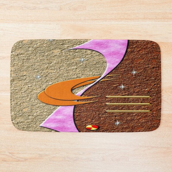 Item preview, The Cosmic Journey of Retro Design: Abstract Retro Shape in Purple & Orange - Vintage Graphic Art with Stars and Granular Texture designed and sold by RAYBIL.