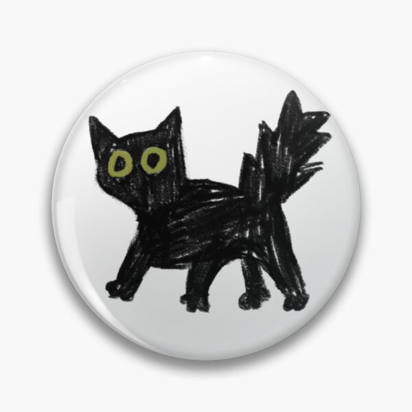 Item preview, scared black cat designed and sold by sticknpok.