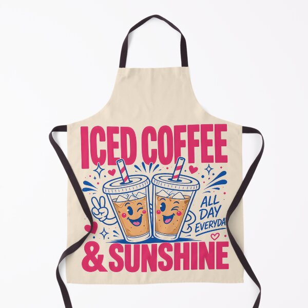 Item preview, Iced Coffee & Sunshine Kawaii Summer T-Shirt | Cute Cold Brew Lover Retro Cafe Graphic Gift designed and sold by WearVerse440.