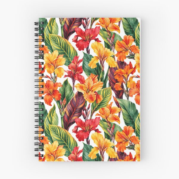 Item preview, Canna Lily Tropical Bold Watercolor Seamless Pattern designed and sold by Inkworksbyshery.
