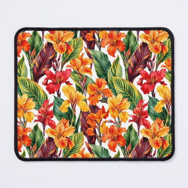 Item preview, Canna Lily Tropical Bold Watercolor Seamless Pattern designed and sold by Inkworksbyshery.